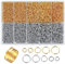 4800 Stk Biegeringe für Schmuckherstellung, Spaltringe, Kettenringe, Verbindungsringe, Schmuck Reparatur Zubehör Set, für Schmuck, Halskette, Armband DIY, mit offenem Bindering, Gold+Silber