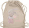 Turnbeutel Rucksack - Süßer Hase Mädchen mit Name personalisiert I Häschen I Rabbit I Langohr I Süße Hasen - Unisize - Naturweiß - personalisierter beutel kinder geschenke kindergarten
