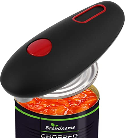 Alongen Electric Can Opener,Hand Free Tin Opener,One-Touch Handling Can Opener No Incisive Edge Handheld Can Opener,Automatic Can Opener for Kitchen Any Size Can