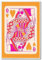 Wodkodnxy Pinke Poster Pokerkarten auf Leinwand, Wandkunst, Glücks-Poster, Herzkönigin, Poster für Zimmer, ästhetisch, mädchenhafte Wanddekoration für Schlafzimmer, Schlafsaal, 30,5 x 40,6 cm,
