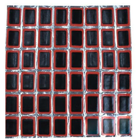Alomejor 48 Stück Fahrradreifen-Flicken aus Gummi, Selbstklebend, Schnelle Reparatur für Mountainbike, Rennrad, 48 Flicken, Langlebig, Einfach zu Verwenden (Quadratisch 15x15cm)