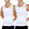 Casey Kevin Shapewear Herren Kompressionsshirt Elastische Bauchweg Unterhemd Herren Body Shaper Tank Top Ärmellos 2er Pack
