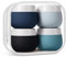Yinke 4 botes de silicona de 30 ml con bolsa transparente, recipientes para cosméticos de viaje, accesorios de viaje (azul)