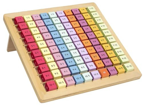LumeeStar® 1x1 Multiplikations-Spielbrett, Buntes Holz Lernspielzeug, Interaktives Einmaleins Spiel für Grundschüler, Pädagogisches Mathe-Spielzeug, Geschenk zur Einschulung für Kinder ab 2. Klasse