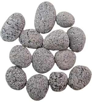 Natunae Zen Pebbles Aquarium Steine 2-3 cm (500 gr), Natursteine Dekoration Schwarze Lava Getrommelte Aquascaping, Terrarium, Nanobecken