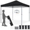 Yaheetech Carpa Plegable 3x3m Cenador Plegable para Exterior Pérgola Cuadrada con Diseño Pop-Up Altura Ajustable para Camp Playa Jardín Terraza Negro