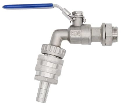 UGLYAF Bier & Wein Rostfreier, schweißfreier Schnelltrenn-Kugelhahnsatz 1/2 NPT Homebrew Maischebottich Kochkessel HLT Kugelhahn Ersatz