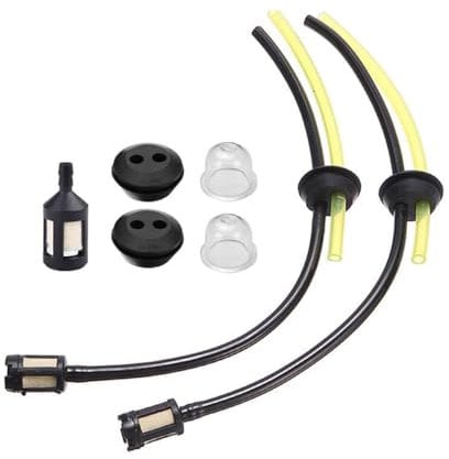 2pcs Universal Fuel Line,Fuel Hose Pipe for Trimmer Brush Cutter Mower,Fuel Tube Lawnmower Replacement with Filter Primer Bulb Assy for Strimmer Garden Machine Fitting