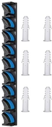 Generico Multipurpose Wall-Mounted Fishing Rod Holder | Space-Saving Fishing Pole Organizer Rack | Blue Fishing Rod Storage Solution for Home, Garage, and Boat | Easy Installation