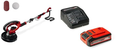 Einhell Professional Ponceuse girafe sans fil TP-DW 18/225 Li - solo Power X-Change (18V, 600-1200 trs/min, 225mm, moteur sans charbon) avec Chargeur et Batterie 4,0Ah PLUS