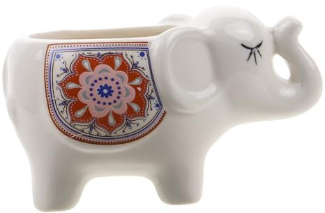 GAROZATION Elefanten-blumentopf Aus Keramik Dekorativer Pflanzer Für Sukkulenten Stilvolle Tischdekoration Für Zuhause Für Kleine Pflanzen Und Gartenaccessoires