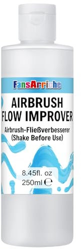 FansArriche Améliorant du Flux pour Aérographe 250ml - Réduit Les Obstructions, Améliore Le Flux de Peinture pour Peintures Acryliques, Peintures pour Aérographe, pour Artistes & Hobbyistes