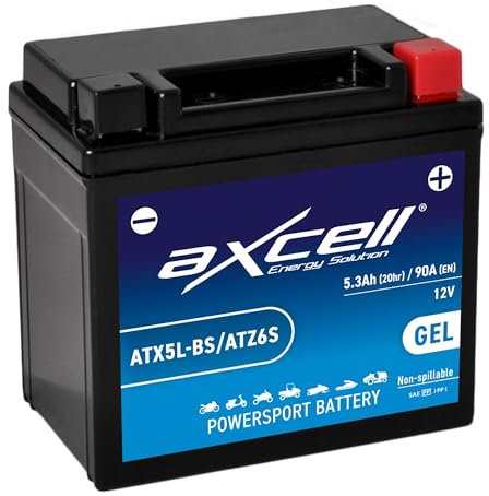 AXCELL Batterie 12V YTX5L-BS GEL (High Capacity) 50412 passend für CPI Aragon 50 GP JR45 2006-2014