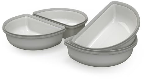 SureFeed Lot de 4 Demi-Bols (Gris)