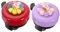 EXHUMKY 2pezzi Campanello per Bicicletta Ragazzo Ragazza con Design Fiore Cartone Accessori per Biciclette e Tricicli Facile Installazione e Materiale Resistente Decorazione Divertente per