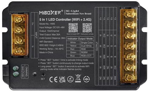 Miboxer HW5 Controller (WiFi+2.4G) bis max 30A DIM/CCT/RGB/RGBW/RGB+CCT