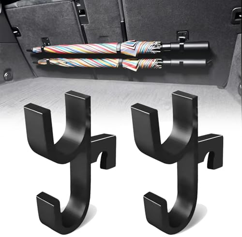 2PCS Car Umbrella Holder Clip Hook,Car Boot Umbrella Hook-Space-Saving & Easy Install for Car Seat,Stroller, Wheelchair,Golf Bag,Truck,Boat,SUV Trunk Organiser