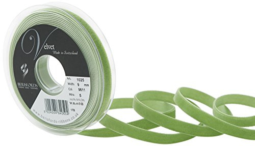 Berisfords Velvet Ribbon, Reseda, 102 x 15 x 102 cm