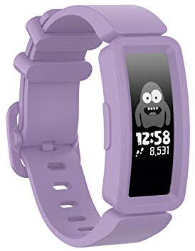 TopTen Armband kompatibel für Fitbit Ace 2 / Fitbit Inspire / Inspire HR Activity Tracker für Kinder ab 6 Jahren, Silikon, verstellbar, Ersatz-Zubehör, Armband (lila)