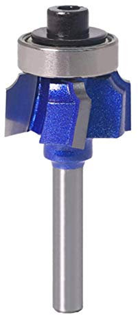 Gasea 1/4-Inch Shank Round Edge Trimming Router Bit, 4 Teeth Corner Rounding Milling Cutter Tool for Woodworking 1/4 * 7/64 (R3)