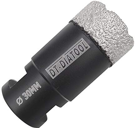 DT-DIATOOL Foret Diamant 30mm Scie Cloche pour Forage à Sec Carrelage Porcelaine Marbre Céramique Granit