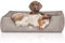 Knuffelwuff Hundebett Scottsdale aus Kunstleder XL 105 x 75cm Hellgrau