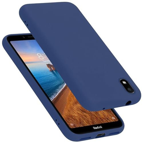 Cadorabo Custodia per Xiaomi RedMi 7A in LIQUID BLU - Morbida Cover Protettiva Sottile di Silicone TPU con Bordo Protezione - Ultra Slim Case Antiurto Gel Back Bumper Guscio