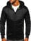 BOLF Homme Veste de transition ? capuche Imperméable Blouson zippé Fonctionnel Coupe-vent Étanche Sport de Trekking Respirant Outdoor Style KS2149 Noir XL [4D4]