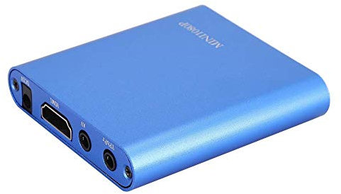 Socobeta Reproductor Multimedia Mini 1080P HDMI Reproductor Multimedia Digital Decodificador de Disco Duro con Control Remoto(Azul)