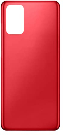 Phonmatic Ersatz-Akkudeckel für Samsung Galaxy S20 + S20 Plus, mit Klebstoff und Logo, Rückseite aus Glas, Weiß (rot)