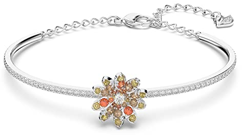 Swarovski Eternal Flower Armreif, Rhodiniertes Damenarmband mit Mehrfarbigen Kristallen