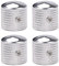 XIYANGJUAN 4Pcs Metal Guitar Knobs Chrome Volume Tone Control Knobs Silver Dome Knobs with with Allen Keys for Fender Telecaster Gibson Les Paul Electric Guitar Bass Accessories