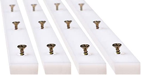 Hatsbi UHMW Crosscut Sled For Table Saw Sled Miter Bars 3/4 X 3/8 X 17 -Predrilled holes and 20 screws included For Jigs Fixtures or Miter Slots (size 3/4x3/8) 4 x UHMW Bars