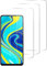 QUITECO Protector Pantalla para Xiaomi Redmi Note 9S, 9 PRO, 9 PRO MAX [3 Piezas] Vidrio Cristal Templado