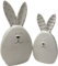 khevga Deko Osterhase weiß aus Porzellan im 2er Set