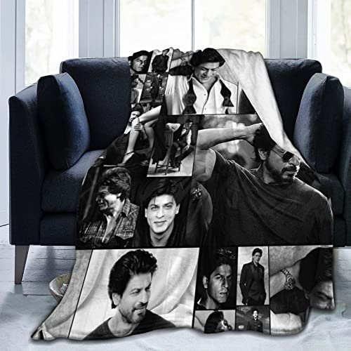 YINGD Flanelldecke Shah Srk Rukh Indien Khan Bettwäsche Fleecedecke weiche Thow Decken Klimaanlage Decke für Sofa Couch Wohnzimmer Schlafzimmer