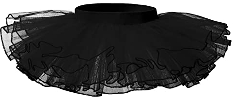 Bezioner Falda de Tutú para Niña Tutu Tul Falda Disfraz para Ballet Danza Fiestas de Cosplay Negro M 5-7 Años