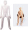 Folat 22427 Deko-Figur: aufblasbare Dummy Puppe - Abraham/Sarah. 1,4 m, Weiss & 22428 Deko-Figur: lebensgroße Dummy Puppe, Textil, befüllbar, Braun