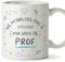 Mugffins Tasses pour PROFESSEUR - En Français - Cadeau original - Voix de prof - 11 oz / 330 ml