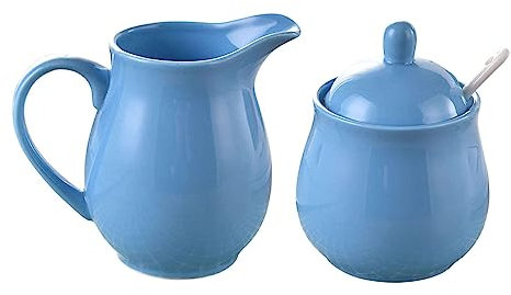 JTBDWOSK Sugar Bowl And Milk Jug, Coffee Set Milk Jug And Sugar Bowl, Sugar Shaker with Spoon, Milk Jug-Red-Milk Jug And Sugar Bowl,C