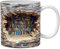 S-MAN Tazas de café con impresión digital de estantería 3D únicas de cerámica, tazas de té grandes, regalos de embalaje C