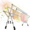 ZARBAILRE Etendoir À Linge Exterieur sur Pied, Etendoir Linge Exterieur, Etendage À Linge Intérieur, Etendoir Linge Exterieur Retractable, Étendoir À Linge Solide (200cm/79in)