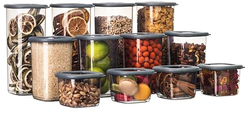 Fabona Vorratsdosen mit Deckel Luftdicht 12 er Vorratsbehälter Set, BPA Frei, Vorratsdose, Küchen Organizer, Aufbewahrungsbox Küche Aufbewahrung & Organisation, Teebox, Kühlschrank Organizer