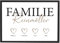 Wackadoo Bilderrahmen Personalisiertes Familie Poster mit Herz Typographie, Familienbild für Kinderzimmer, Holz Bilderrahmen mit Glasscheibe, fotogeschenke personalisiert, personalisiertes geschenk