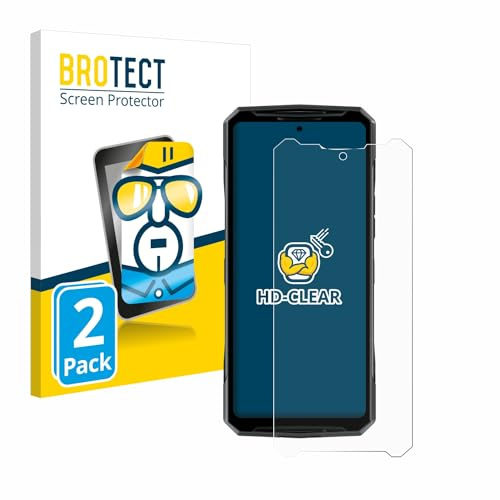 BROTECT Schutzfolie für Doogee DK10 | 2 Stück Transparenter Displayschutz Made in Germany Klare Displayschutz-Folie Clear Einfache Montage Case-Friendly