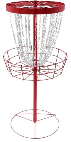 Disc Golf Korb, Tragbare Disc Golf Zielscheibe Flying Disc Golf Practice Basket, MobilDisc Golf Goals Basket, Höhe 51.96 inch, mit 24 Ketten, für Hinterhöfen, Parks, Camping, Golfplätzen