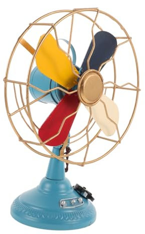 Warmhm Metall-tischventilator Retro-fan-ornament Vintage-fan-form Schmuck Foto-requisite für Moderne Innenräume