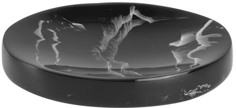 COSMEVIVI Jabonera Decorativa De Resina con Diseño De Mármol Bandeja Multiusos para Baño y Hotel Soporte con Drenaje para Jabón y Pequeños Objetos Fácil Limpieza y Compacto