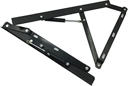 Bed Sofa Lift Hinges,Bed Box Hinges,Lifting Bed Mechanism,Hydraulic Bed Lifting Hinge,Folding Sofa Bed Spring Hinges for Box Bed Sofa Storage Space,DIY Project Lift,Black,400mm (2pcs)