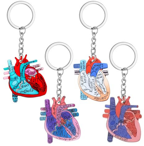 4-Stück Schlüsselanhänger Herz Partner,Personalisiert Schlüsselanhänger Krankenschwester,Geburtstag Jahrestag Geschenke für Freund,Freundschaft Gift für Schutzengel Frauen/Männer,Abschiedsgeschenk